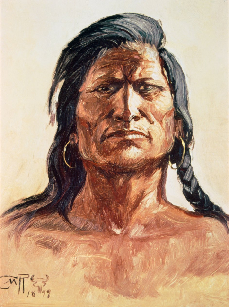 Shoshone stammemand af Charles Marion Russell