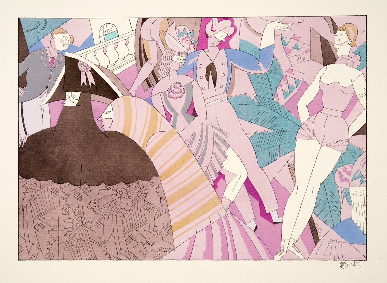 Karnevallet fra Sports & Entertainment, pub. 1914 (stenciltryk) af Charles Martin