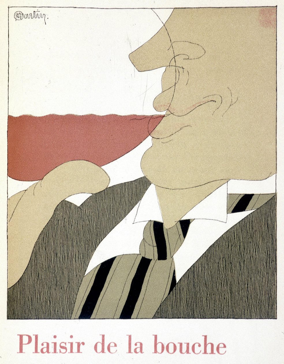 Mundens glæde - i "" Monseigneur le vin", tegning af Charles Martin (1884-1934), fascikel af Etablissements Nicolas af Charles Martin