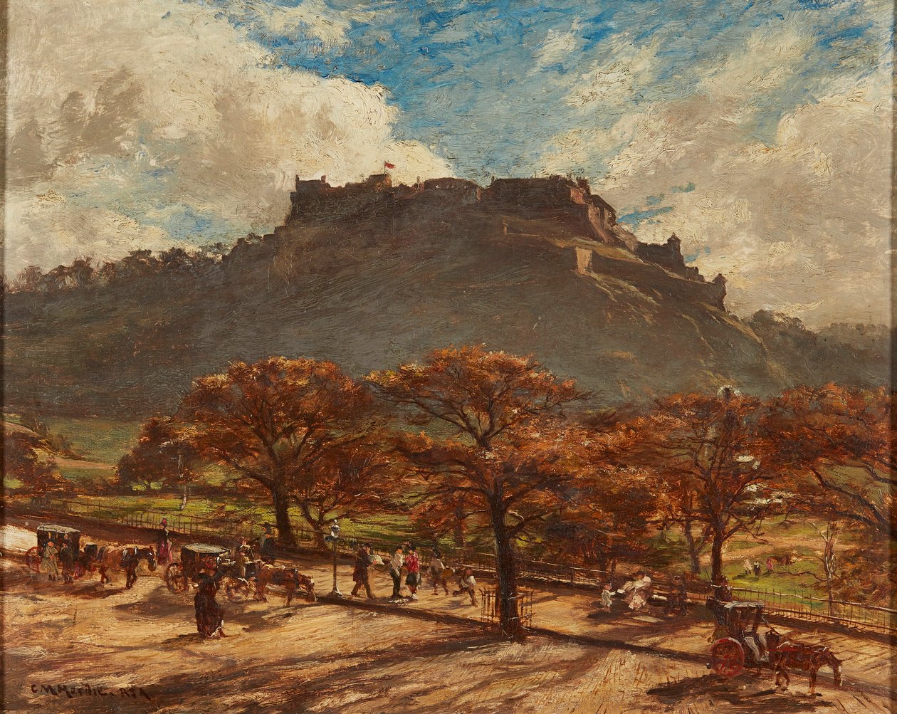 Edinburgh Castle (olie på lærred) af Charles Martin Hardie
