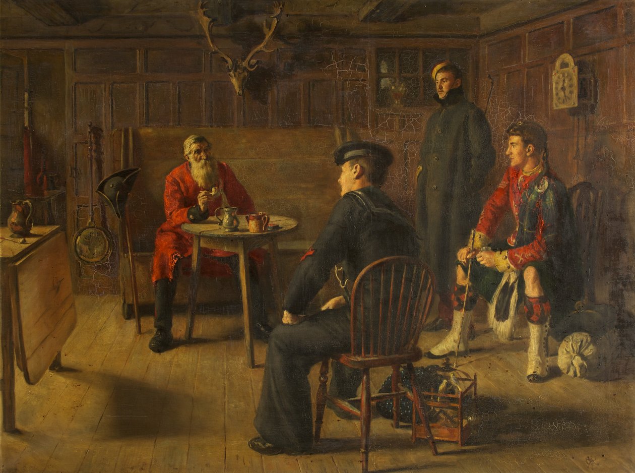 A Tale of the Brave Old Days (olie på lærred) af Charles Martin Hodges