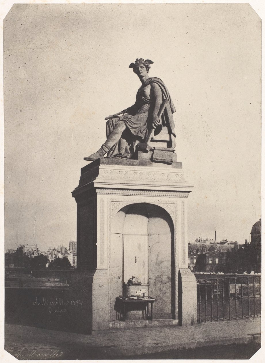 [Allegorical Sculpture of Industry, Pont du Carrousel], 1852. af Charles Marville
