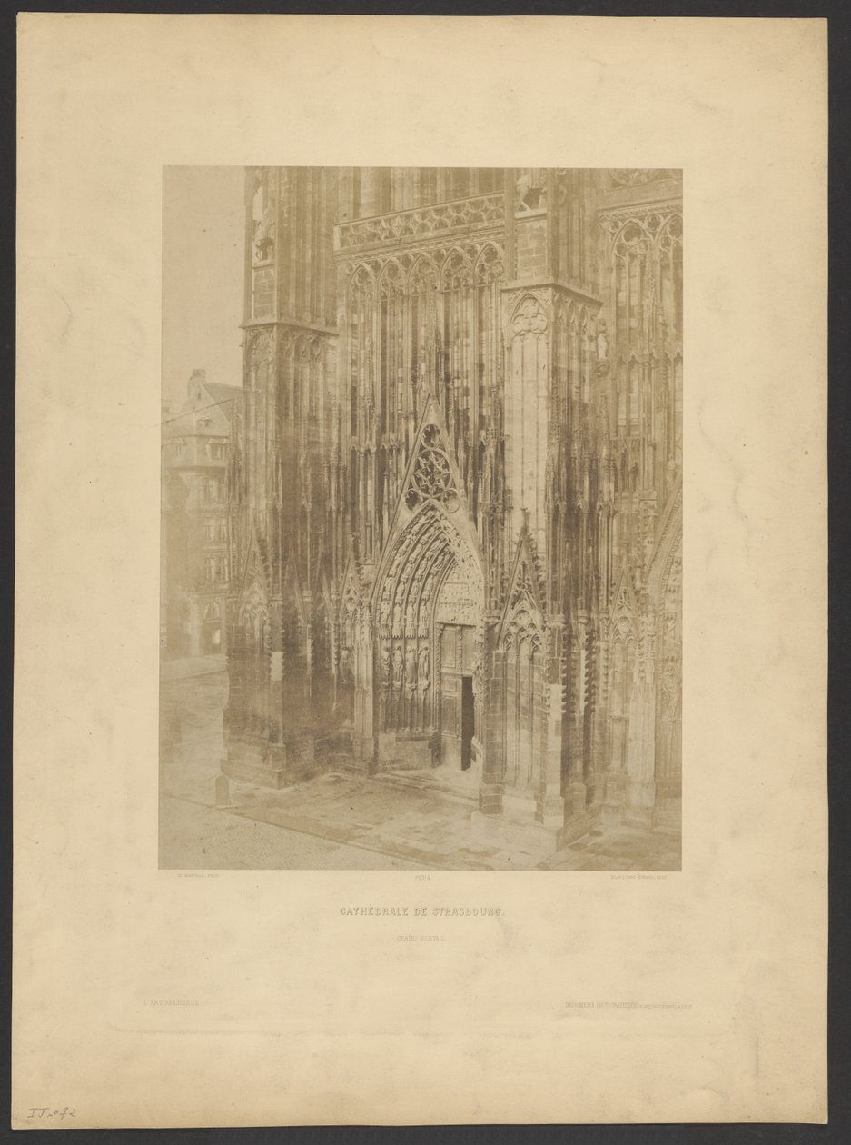 Katedralen i Strasbourg. Stor portal. af Charles Marville