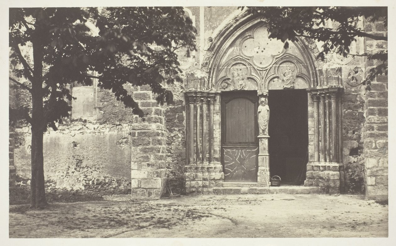 Kirken i Villeneuve le Comte, Seine-et-Marne (Kirken i Villeneuve le Comte, Seine-et-Marne) af Charles Marville