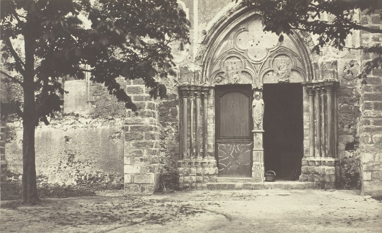 Villeneuve le Comte Kirke, Seine-et-Marne Kirke Villeneuve le Comte, Seine-et-Marne, 1862. af Charles Marville