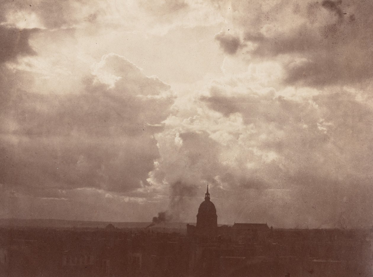 Skystudie over Pantheon, Paris,1856 (foto) af Charles Marville