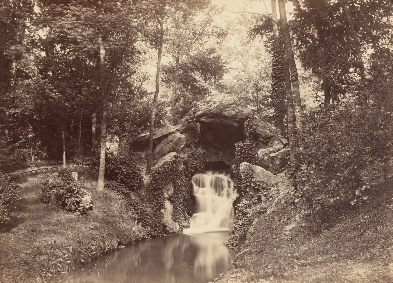 Grotte, Mare aux Biches, Bois de Boulogne, 1858-1860 (foto) af Charles Marville