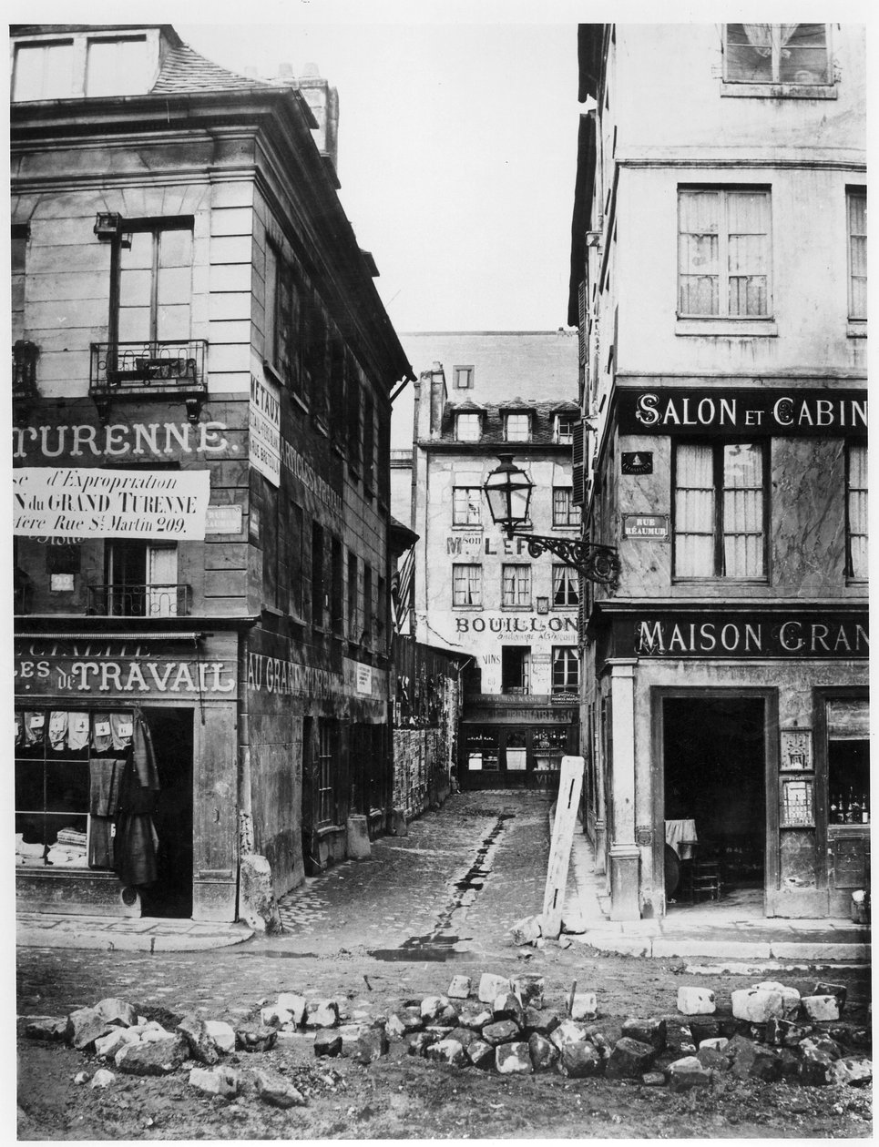 Paris 4 rue de Breteuil, udsigt taget fra rue Reaumur mod rue Vaucanson, 1858-78 af Charles Marville