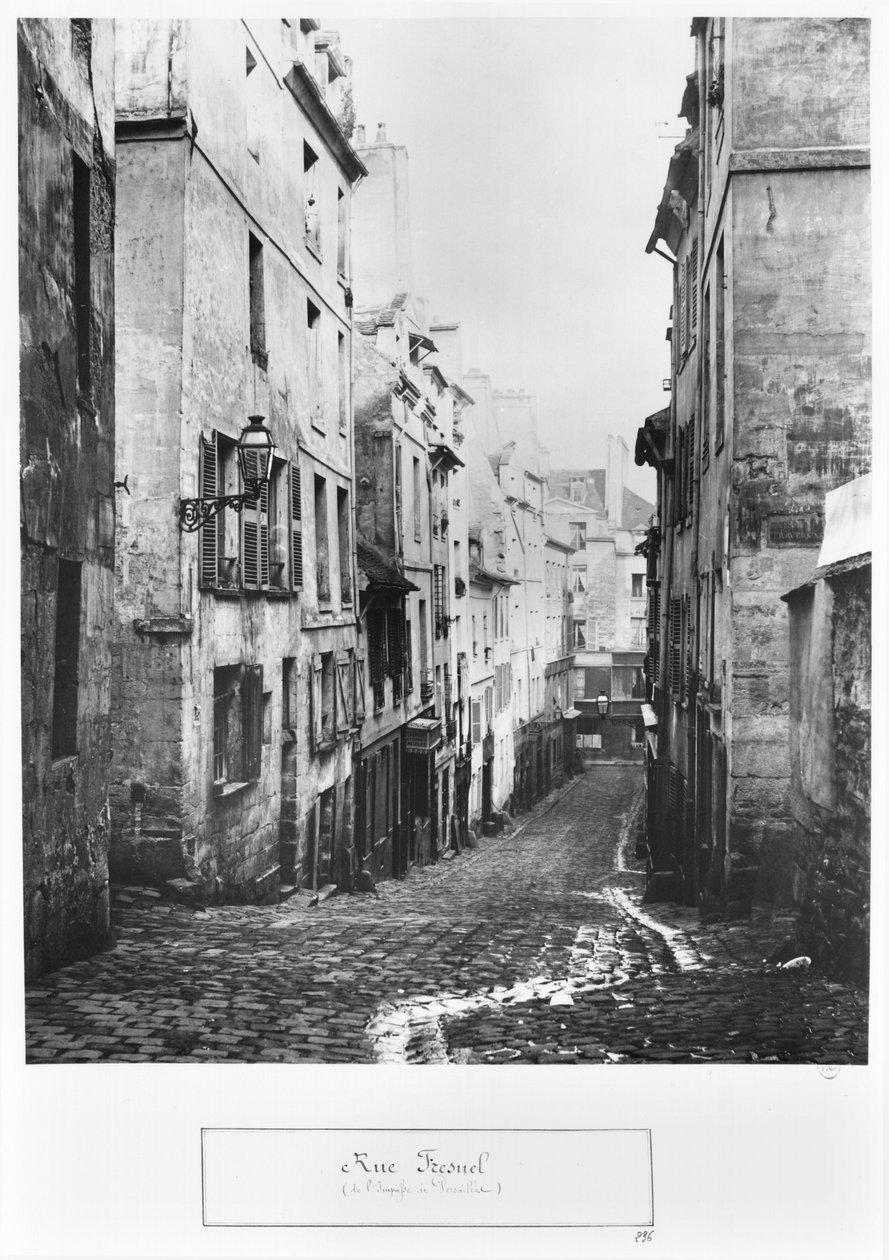 Rue Fresnel, fra den blindgyde af Versailles, Paris, 1858-78 af Charles Marville
