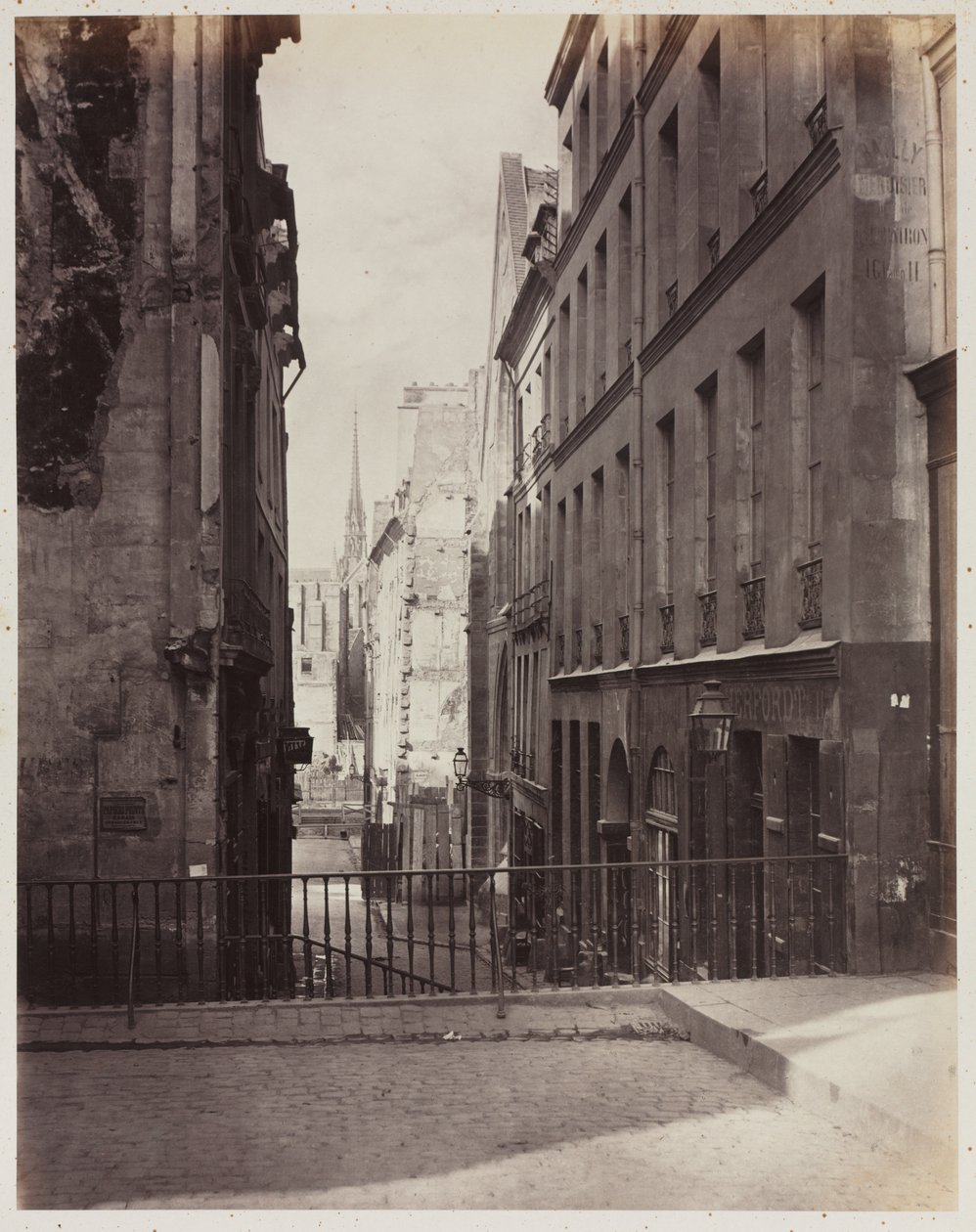 Rue Jean-de-Beauvais. Udsigt fra Rue des Écoles mod Boulevard Saint-Germain, under anlæg af Charles Marville
