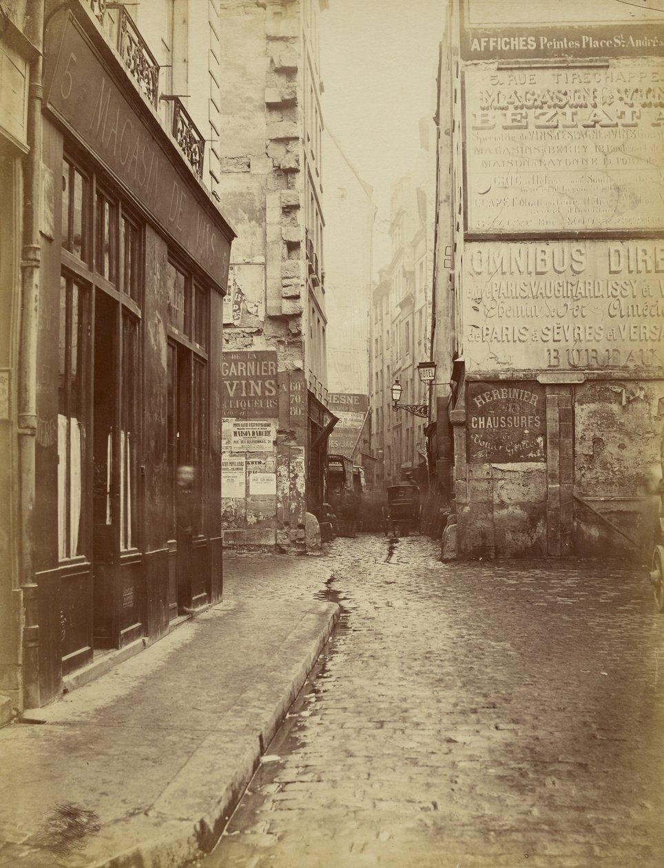 Rue Tirechappe, set fra rue Saint-Honoré af Charles Marville