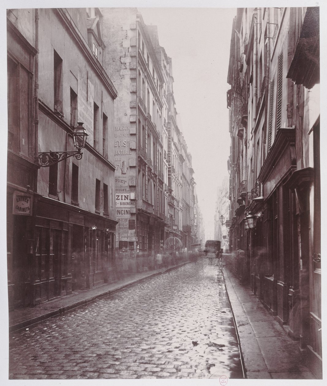 Rue de Gravilliers, fra rue du Temple, Paris, 1858-78 af Charles Marville