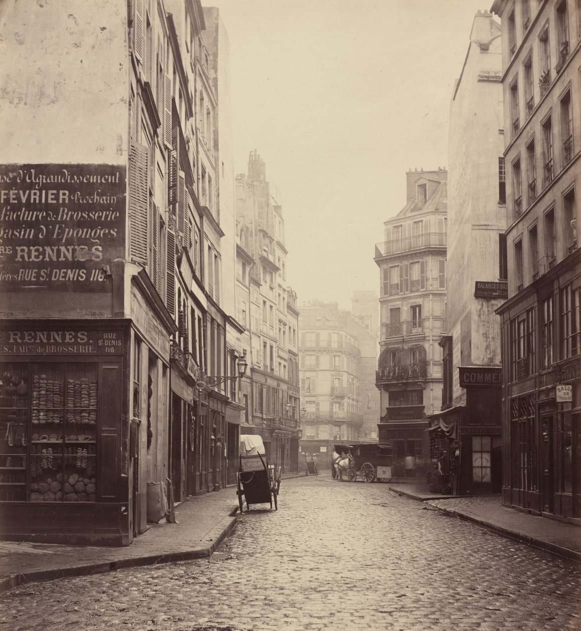 Rue des Lombards, fra rue des Lavandières Sainte-Opportune, 1864. af Charles Marville