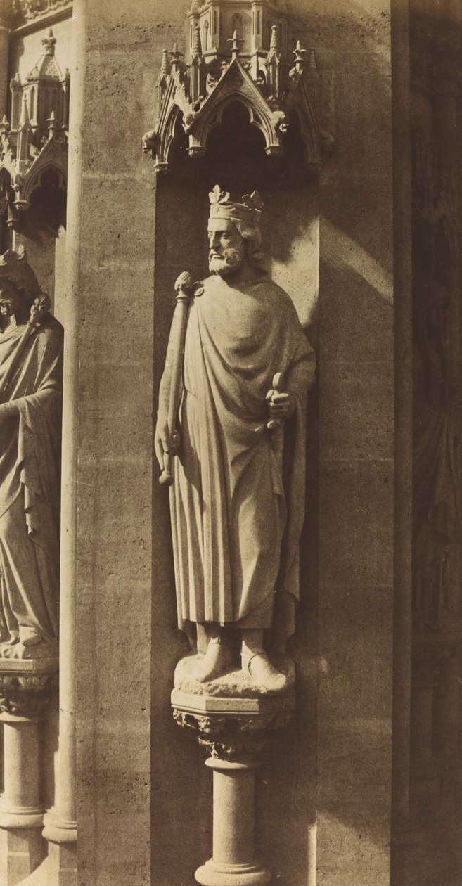 Statue af Clovis, Sainte-Clotilde-kirken, Paris, 1856. af Charles Marville