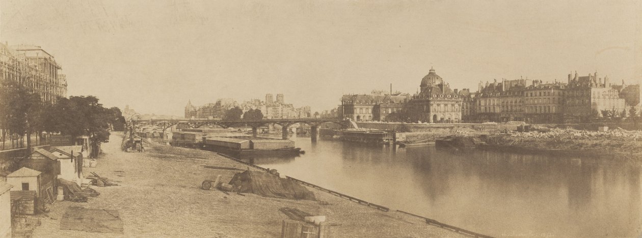 Seinen fra Pont du Carrousel ser mod Notre Dame, 1853. af Charles Marville