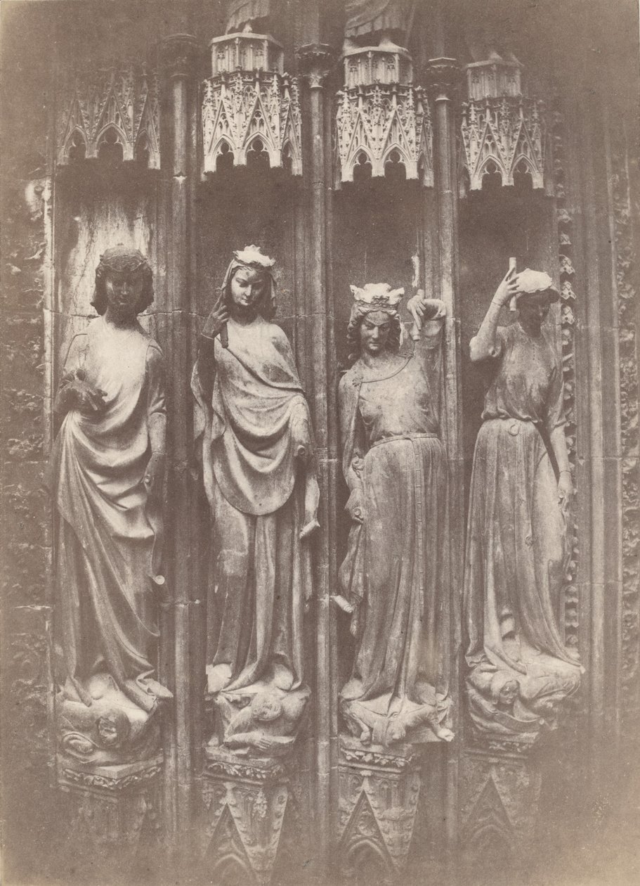 Dyderne knuser lasterne, Strasbourg-katedralen, 1853. af Charles Marville