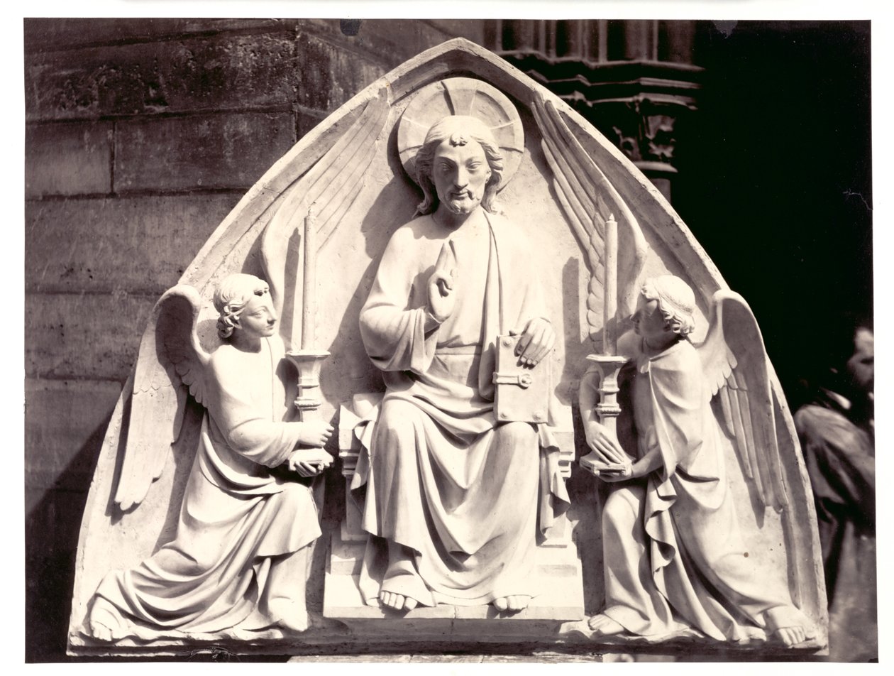Tympanum, Strasbourg-katedralen, ca. 1863. af Charles Marville