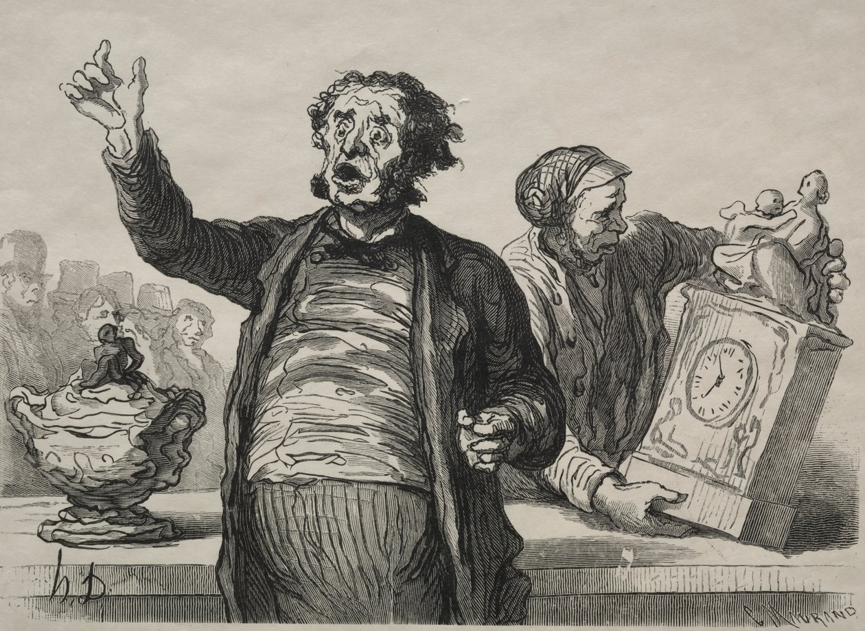 Auktionslokalet: The Town Crier af Charles Maurand