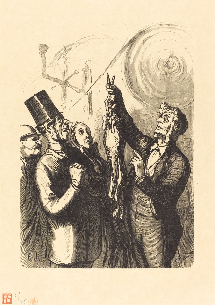 Verdensudstillingen: Filthattemageren af Charles Maurand after Honoré Daumier