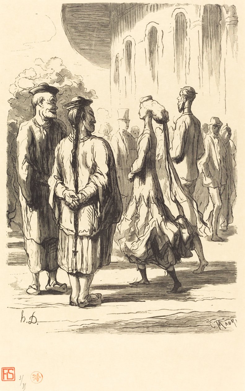 World Expo: Hvilke er de mest kinesiske? af Charles Maurand after Honoré Daumier