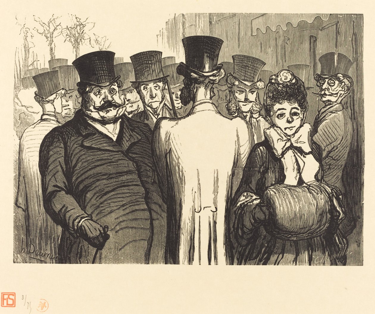 Italienernes Boulevard af Charles Maurand after Honoré Daumier