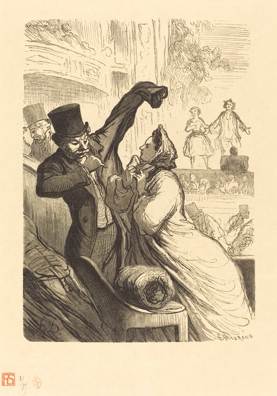 Det sidste vers af Charles Maurand after Honoré Daumier