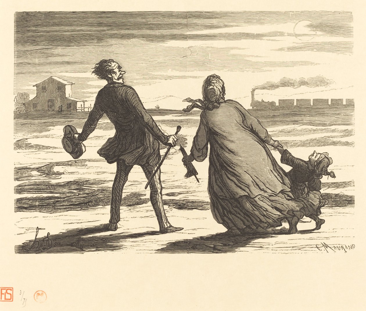For sent! af Charles Maurand after Honoré Daumier