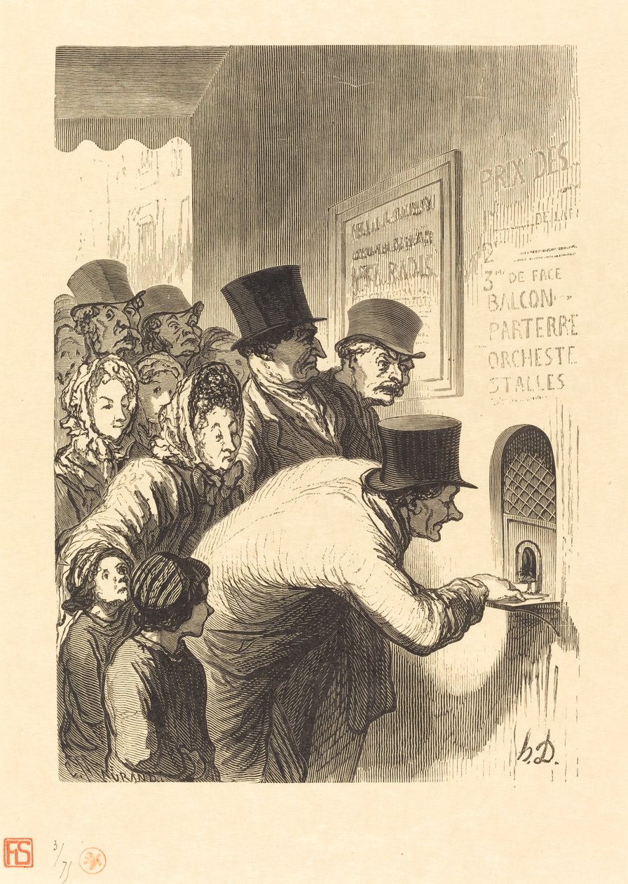 En teaterboks af Charles Maurand after Honoré Daumier