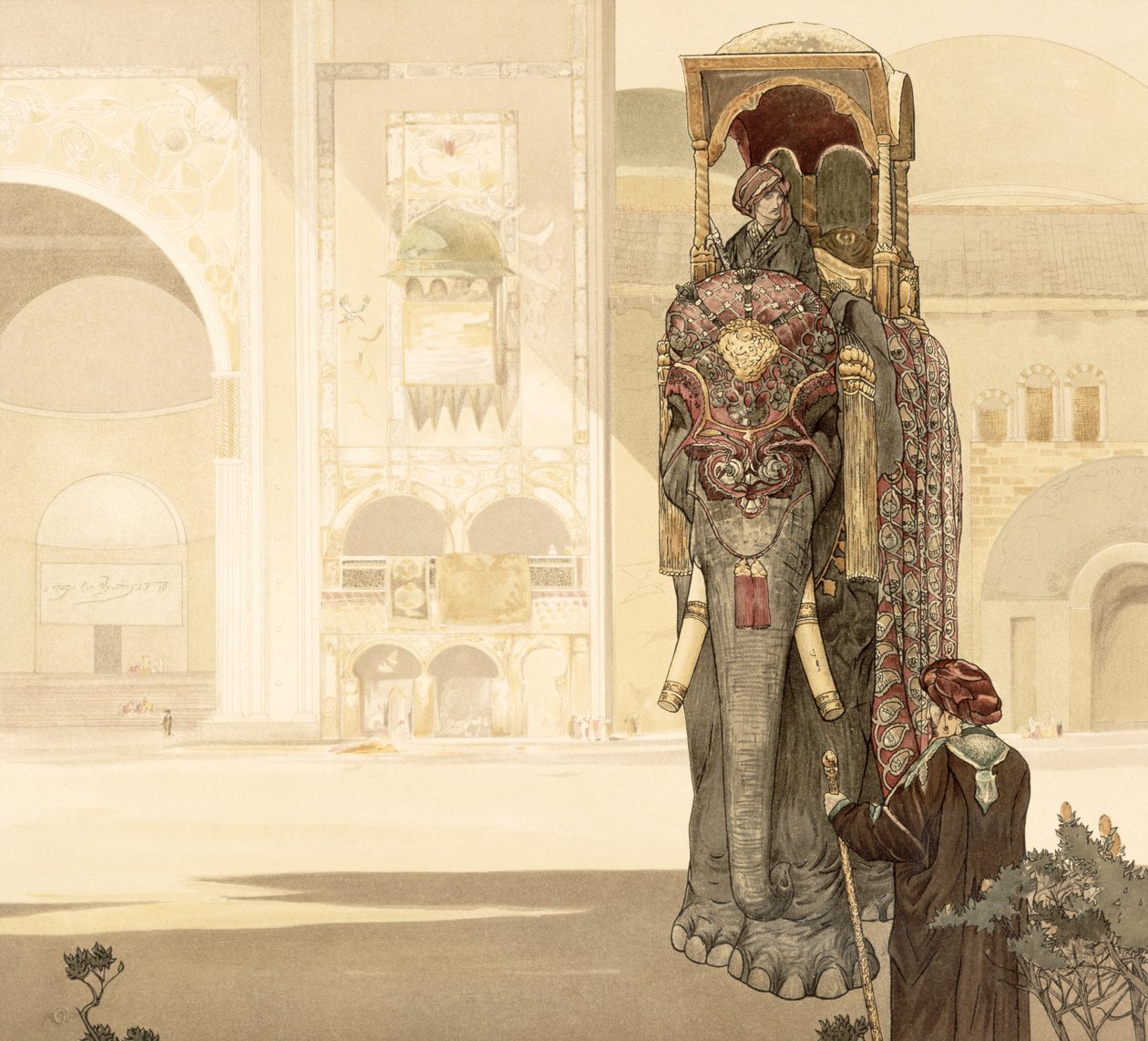 Ceremonielle elefant, fra 