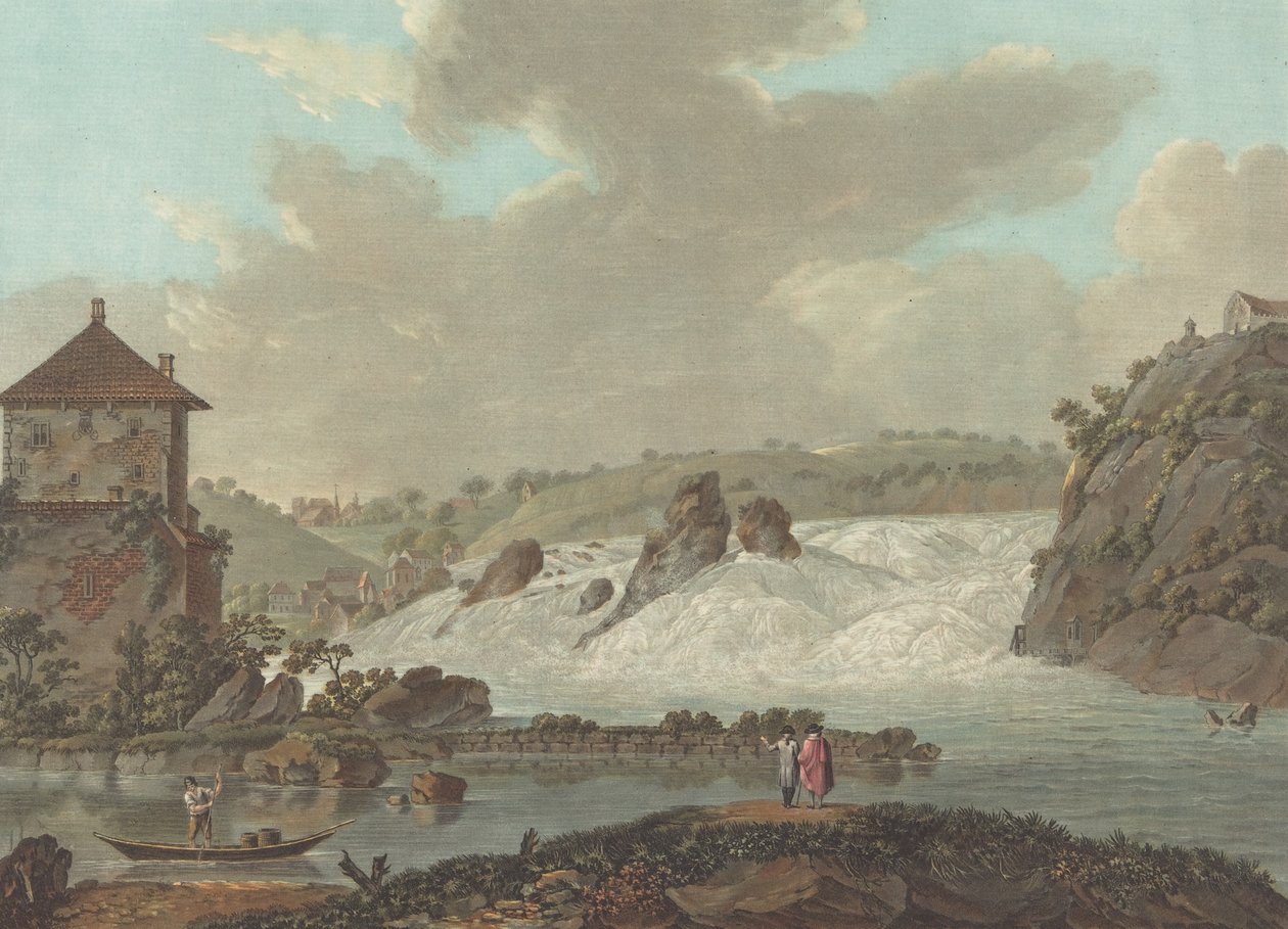 Falls of Schaffhausen, ca. 1784 af Charles Melchior Descourtis