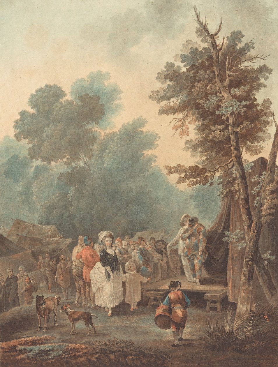 Landsbymesse, 1788. af Charles Melchior Descourtis