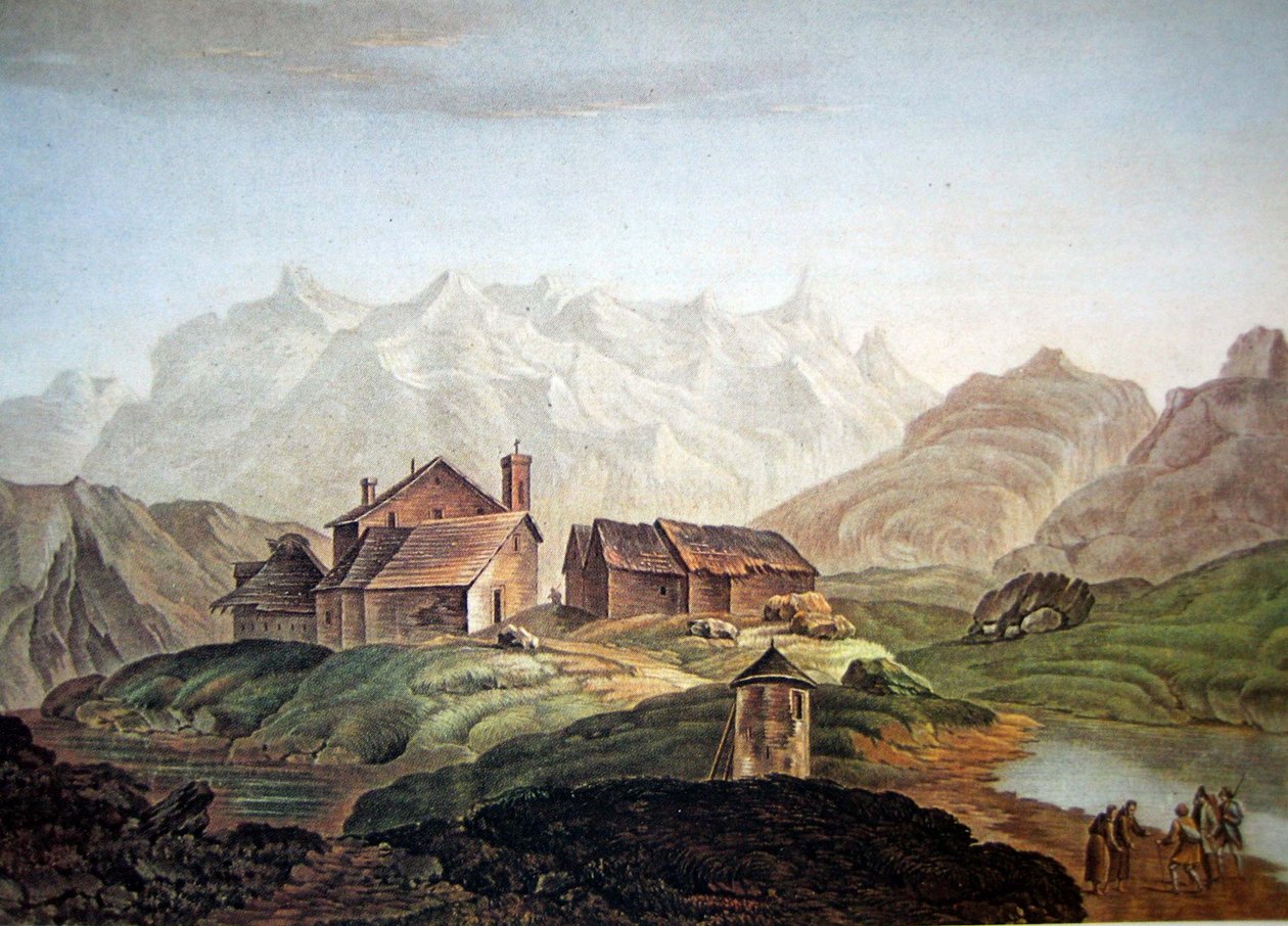 Gotthard Hospice 1785 af Charles Melchior Descourtis