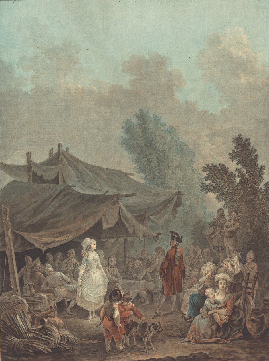 Noce de Village Village Bryllup, 1785. af Charles Melchior Descourtis