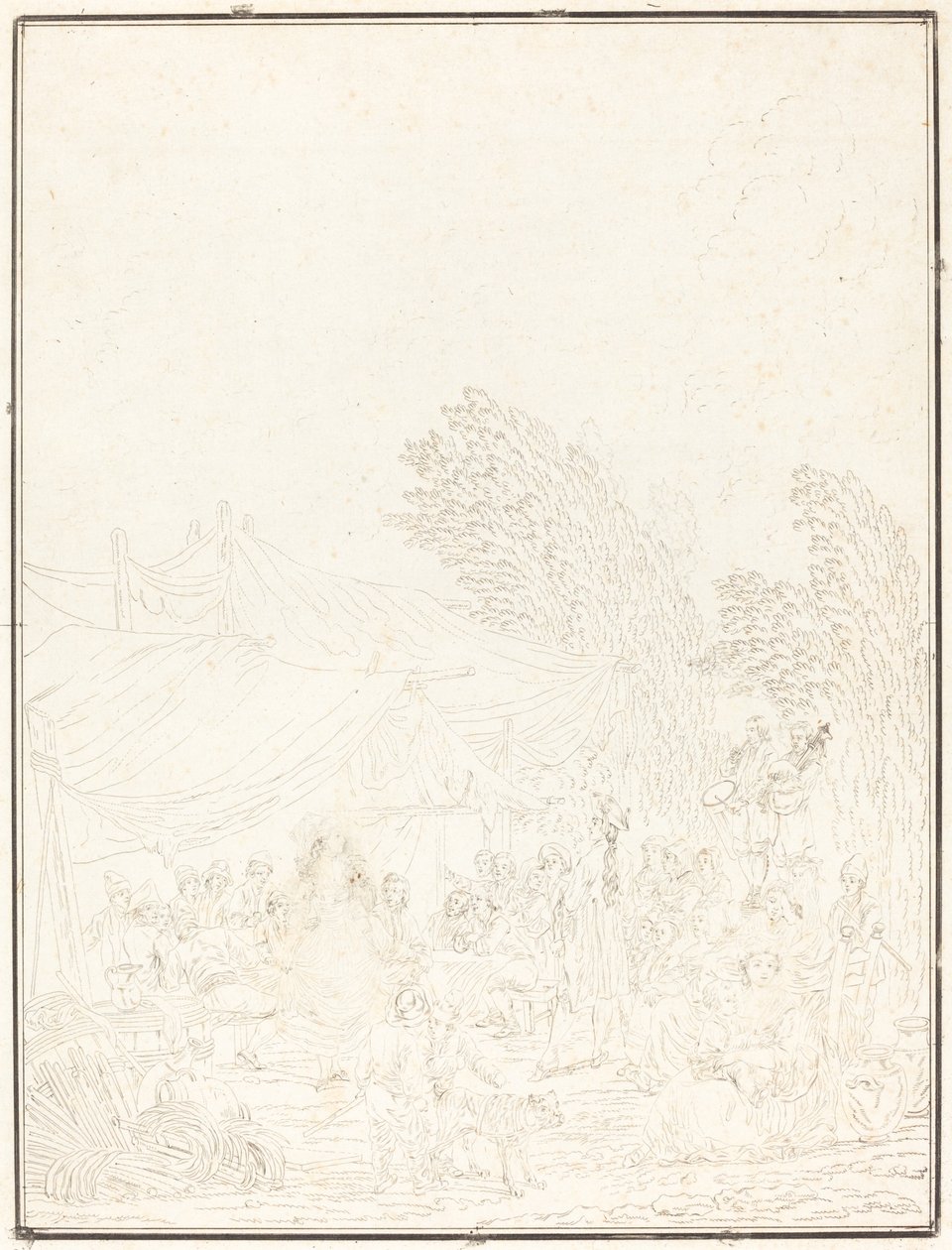 Noce de Village Village Bryllup, 1785. af Charles Melchior Descourtis