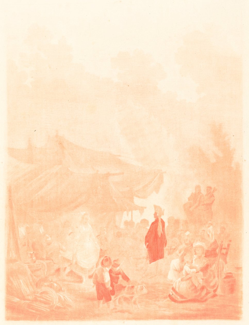 Noce de Village Village Bryllup, 1785. af Charles Melchior Descourtis