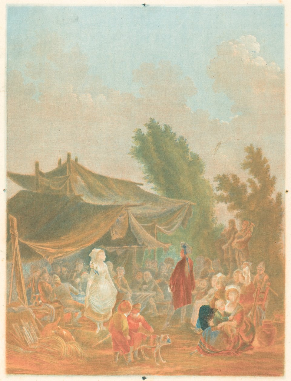 Noce de Village Village Bryllup, 1785. af Charles Melchior Descourtis