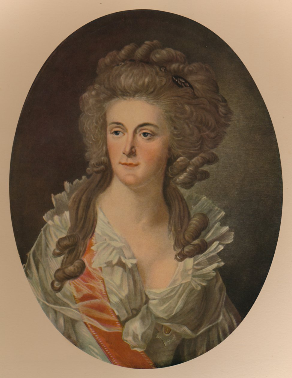 Prinsesse Frederica Sophie Wilhelmine af Preussen, Hustru til William V, Prins af Orange, 1770, 1913 af Charles Melchior Descourtis