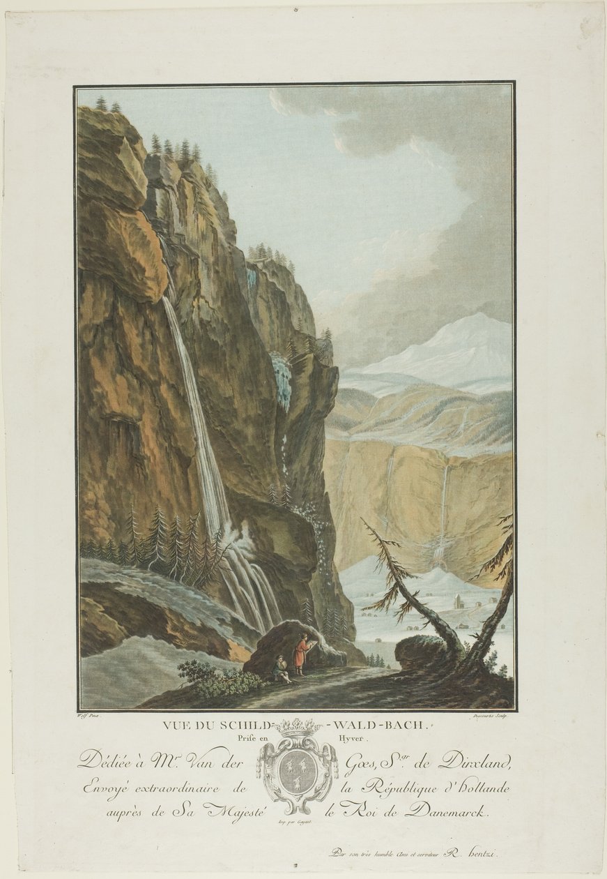Vue du Schild-Wald-Bach, Prise Enhiver af Charles Melchior Descourtis