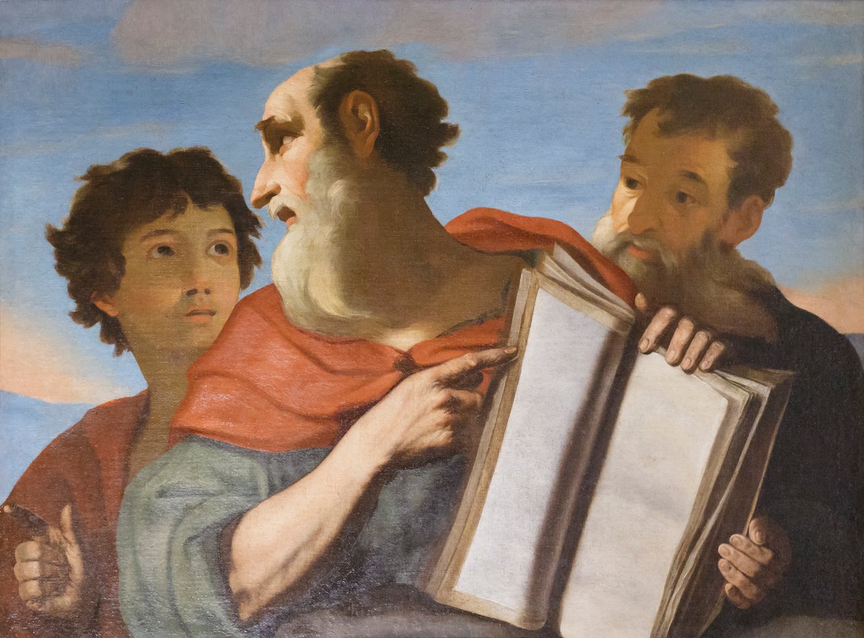Tre hoveder af mænd af Charles Mellin