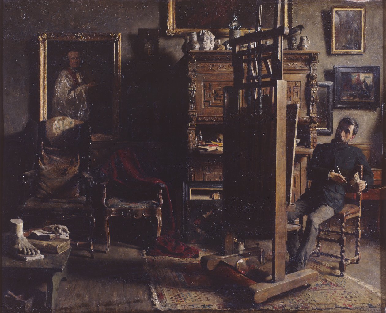 Atelier af maleren Jules Lambeaux af Charles Mertens