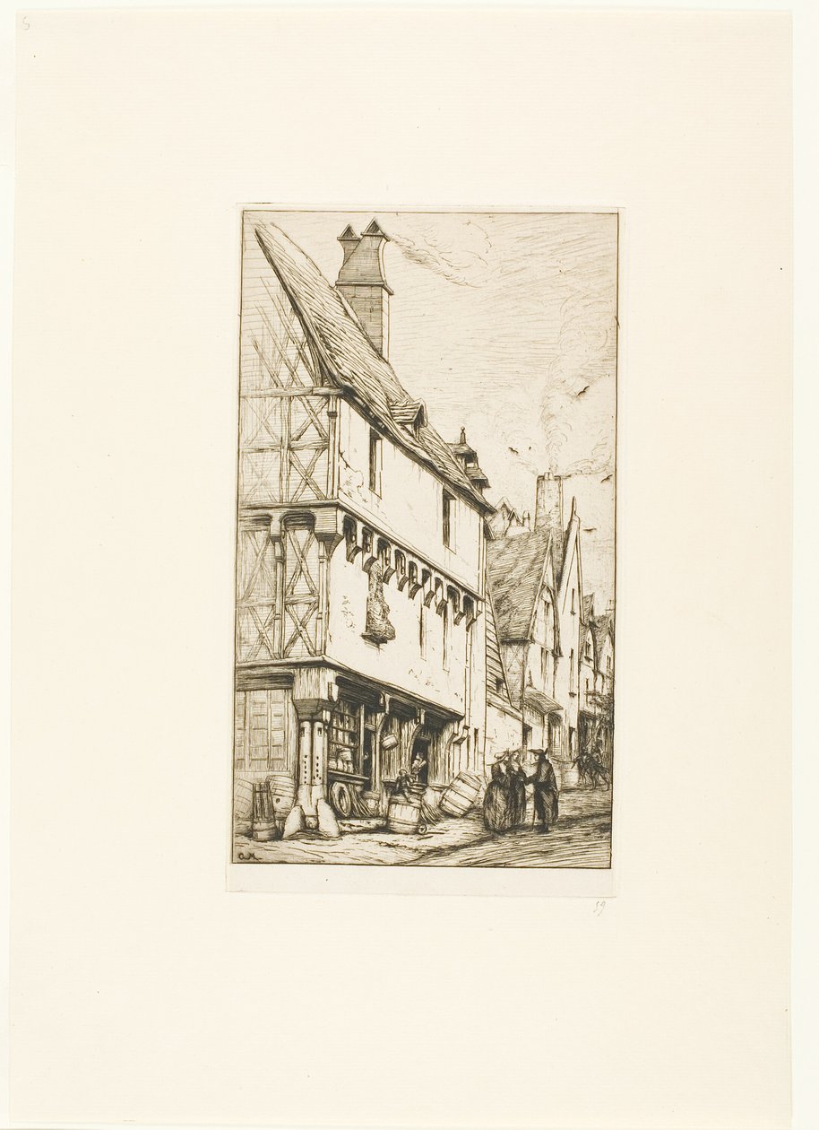 Et gammelt hus ved Bourges af Charles Meryon