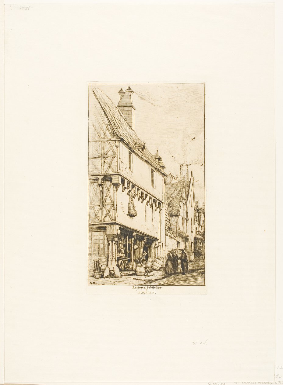 Et gammelt hus ved Bourges af Charles Meryon