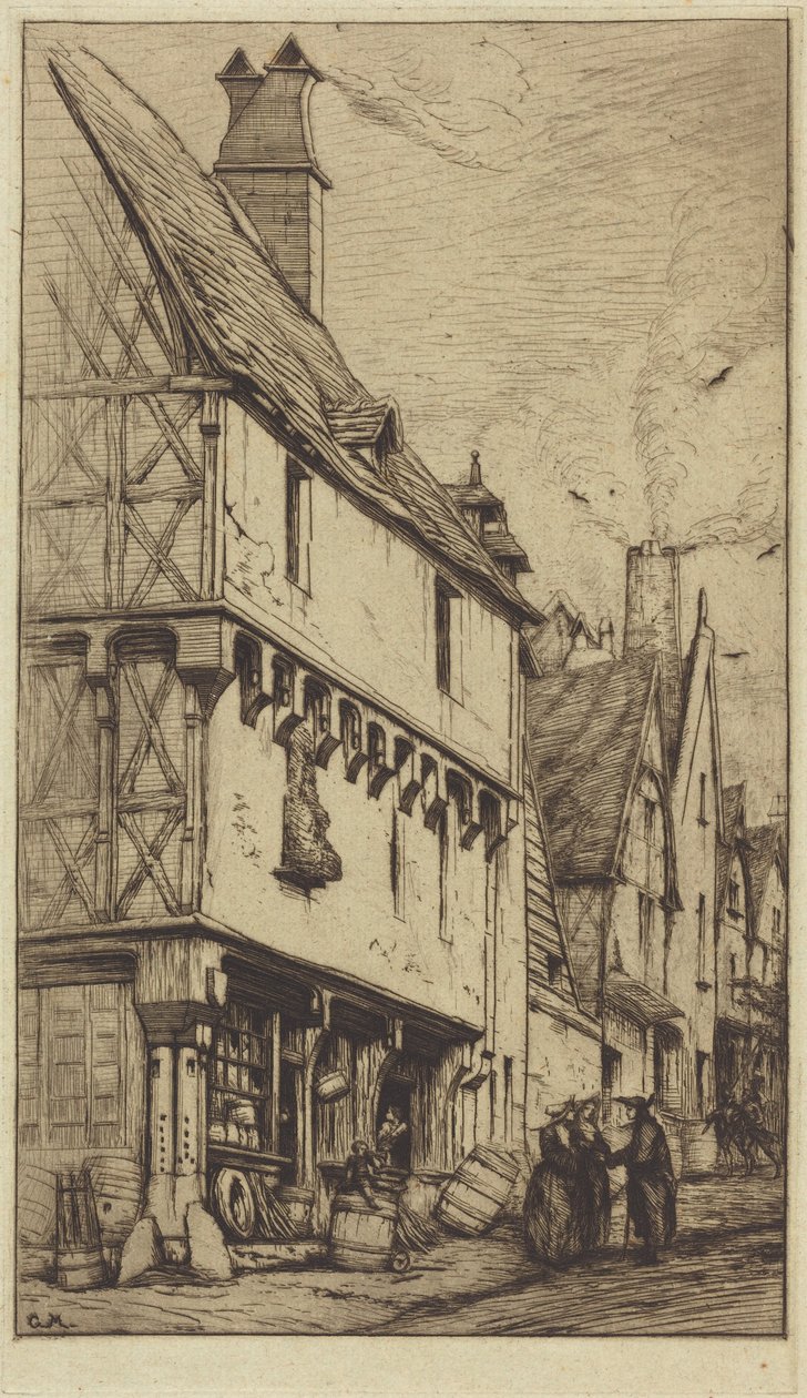 Et gammelt hus i Bourges, undertiden kaldet «Musikerens hus» af Charles Meryon