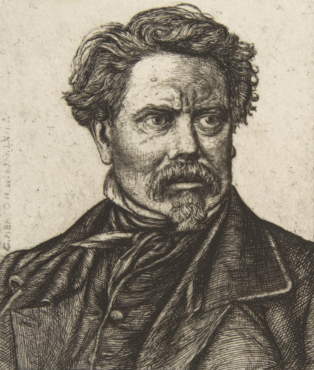 Benjamin Fillon, efter et fotografi, 1862. af Charles Meryon