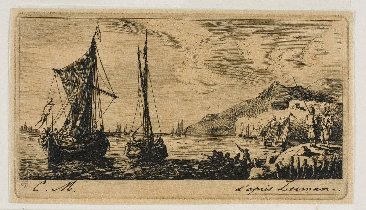Calais Boats i Vlissingen af Charles Meryon