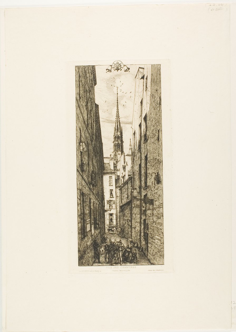 Chantrey Street, Paris af Charles Meryon