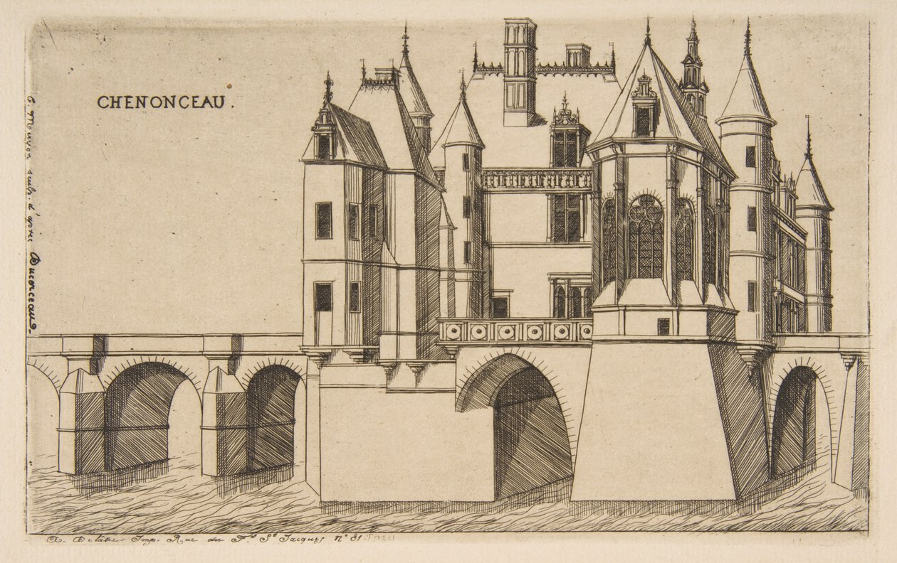 Chenonceau-slottet, nr. 2 af Charles Meryon