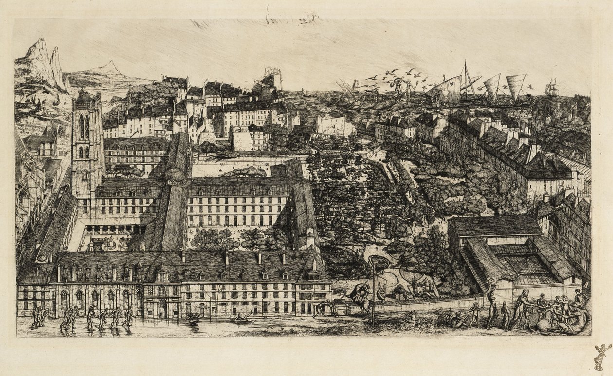 Collège Henri IV (Lycée Napoléon) af Charles Meryon