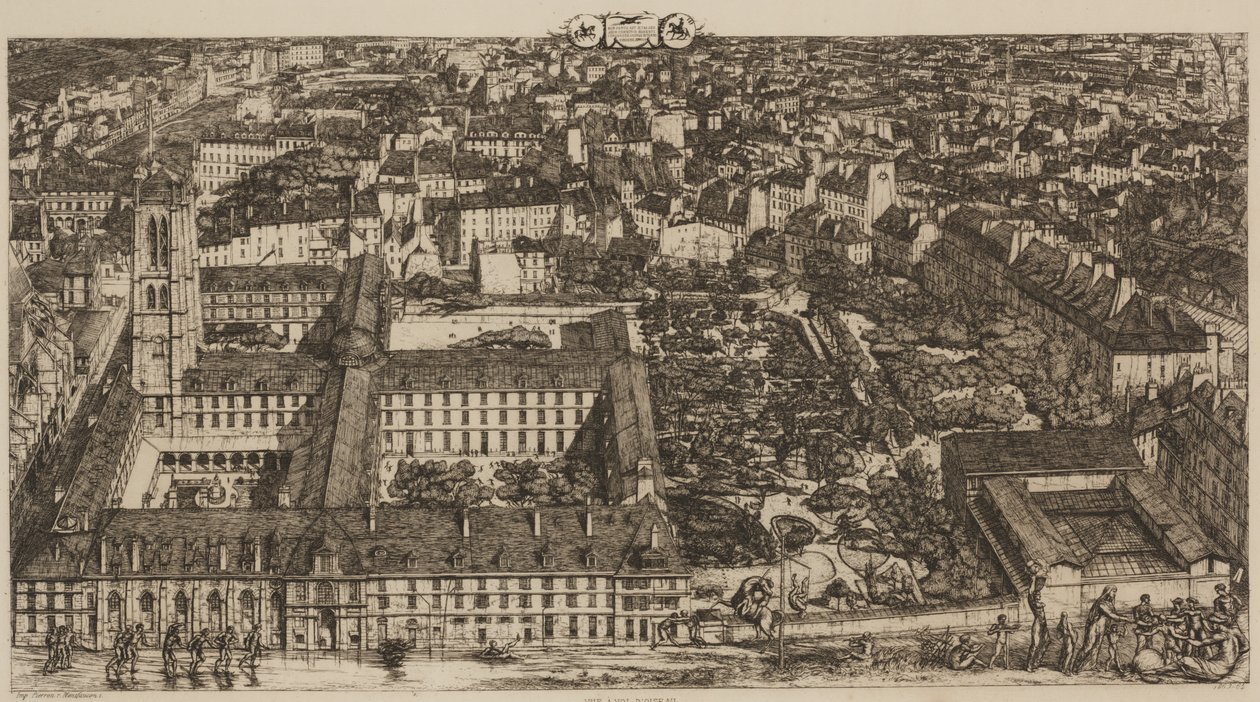College Henri IV (eller Lycée Napoléon) af Charles Meryon