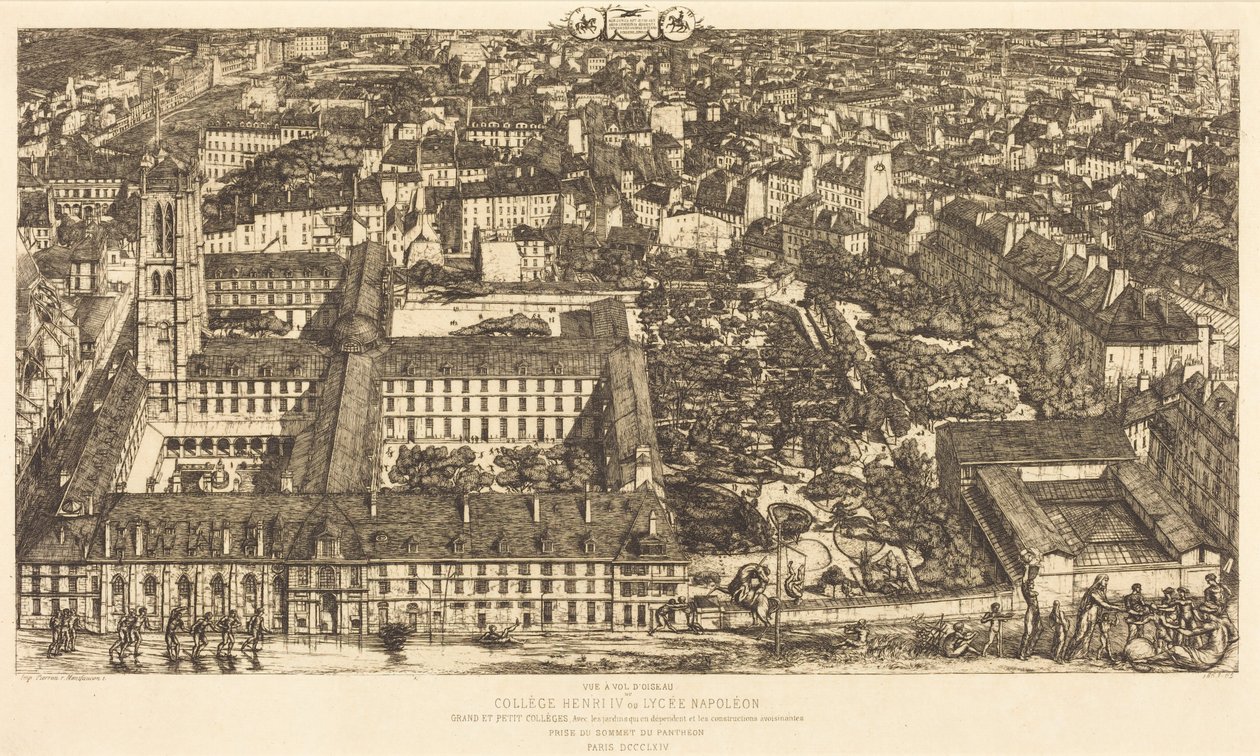Collège Henri IV, Paris, eller Lycée Napoléon af Charles Meryon